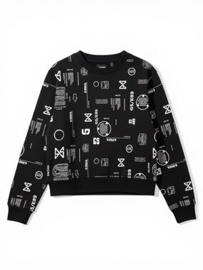 G-Star Raw Women’s Graphic Oversized Sweatshirt S Cyberpunk E-girl Alternative